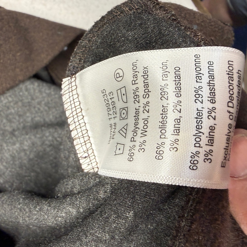 Jachs NY Mens Brown Textured Fleece Wool Blend Crewneck Sweatshirt Pullover Med - Picture 6 of 9
